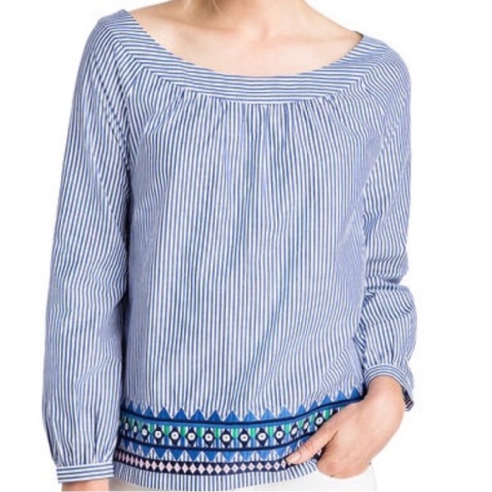 Vineyard Vines Geo Prep Embroidered Top